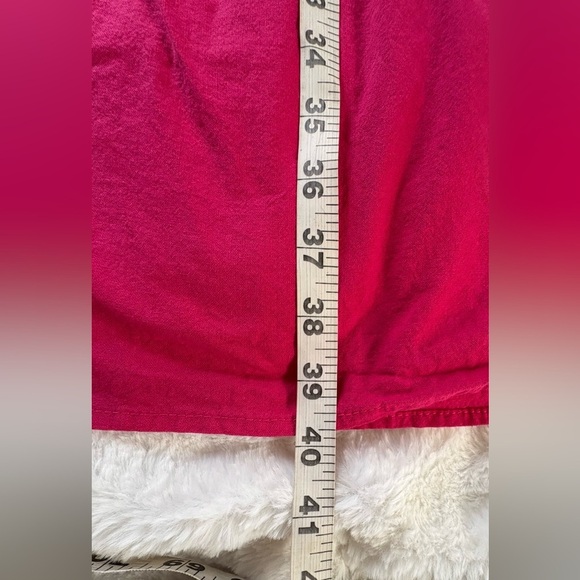 Every Day V-Neck Vibrant Pink Tiered Cotton Dress Size: Large - Picture 7 of 9